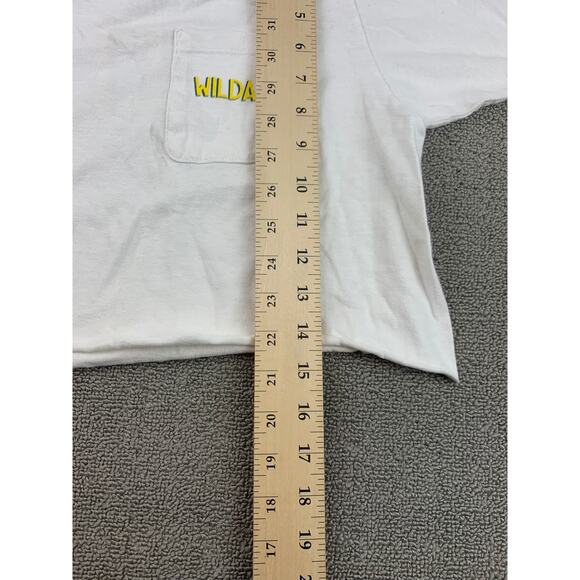 Left Field Woman‎ Medium Sportswear Wild Air Crop Top Shirt White Pocket Tee - Picture 9 of 10